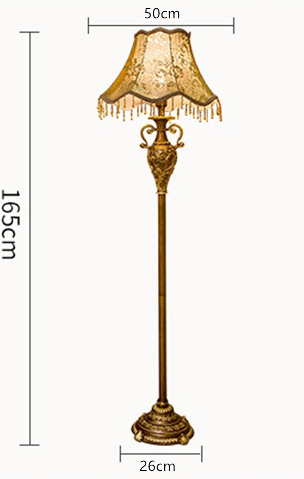 Resin Vintage Led Floor Lamp Classical Pastoral Styl Led Bulb Lamp E27 E26 110V 220V Floor Lamps for Living Room Lamp