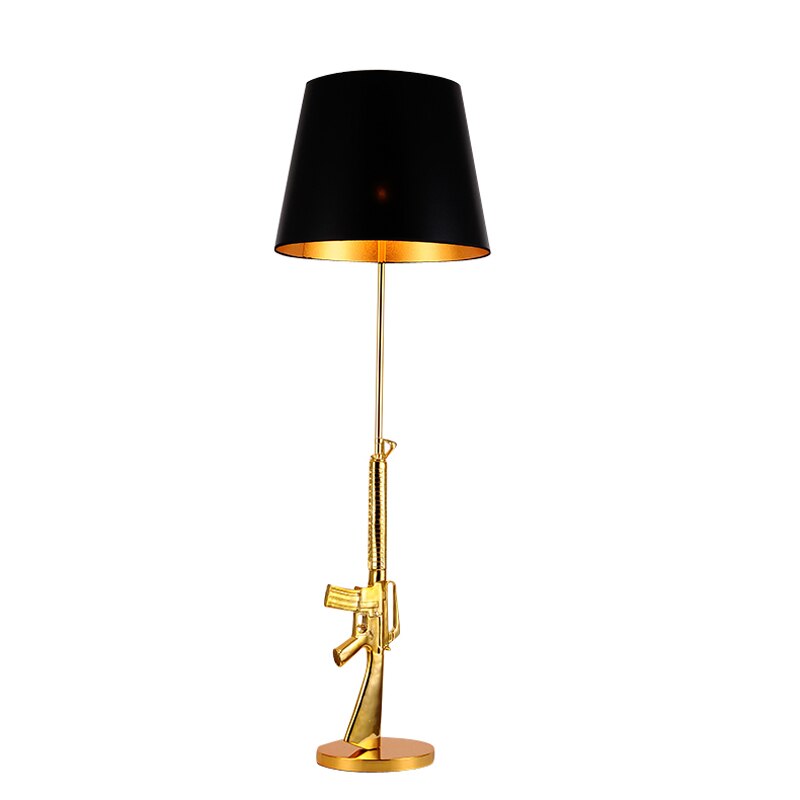AK 47 floor light  gun floor lamp E27 gold black shade gold shade Nordic Modern  Bedroom Bed Light LED Floor LGold AK47