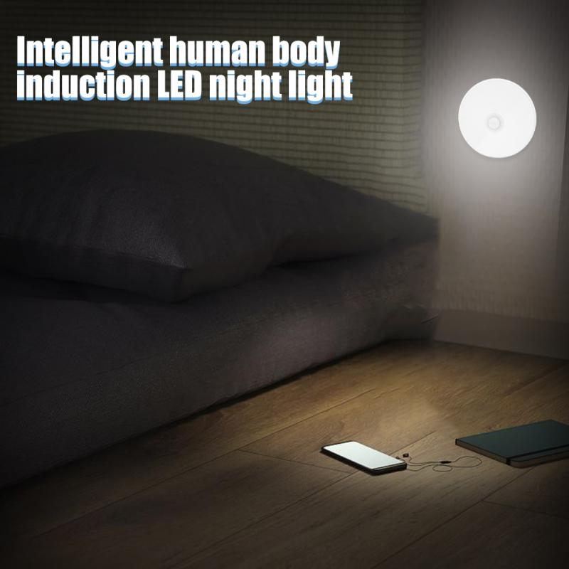 Motion Sensor Led Night Lights Closet Light Battery Powered 6LEDs Indoor Wall Cabinet Night Lights Led Table Floor Lamp For Home
