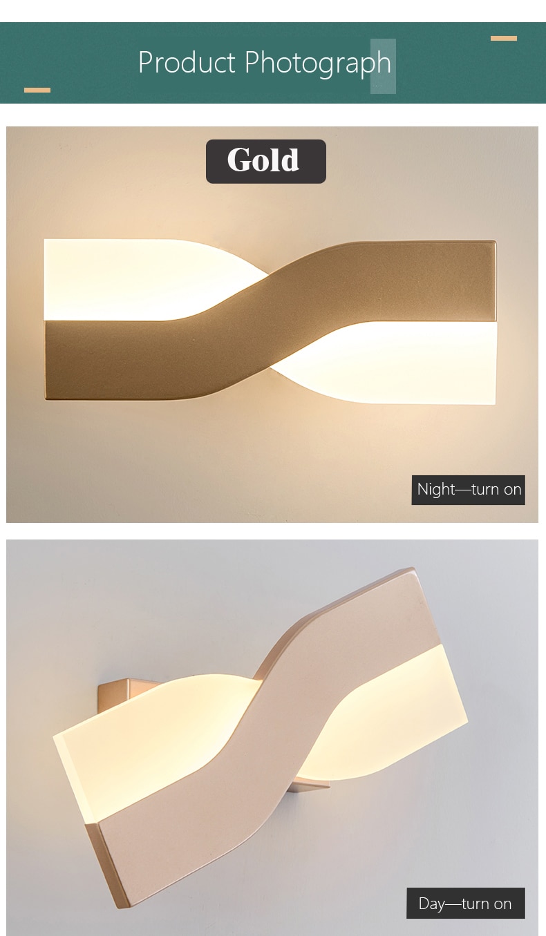 Modern Minimalist bedside Wall Lamps Living Room Bedroom Nordic rotatable led wall Sconce background Aisle Lighting decoration