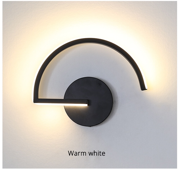 8W New Creative LED Wall Lamps For Living Room Bedroom Bedside Loft White Black Deco Lights Indoor Lighting Fixtures Luminaire