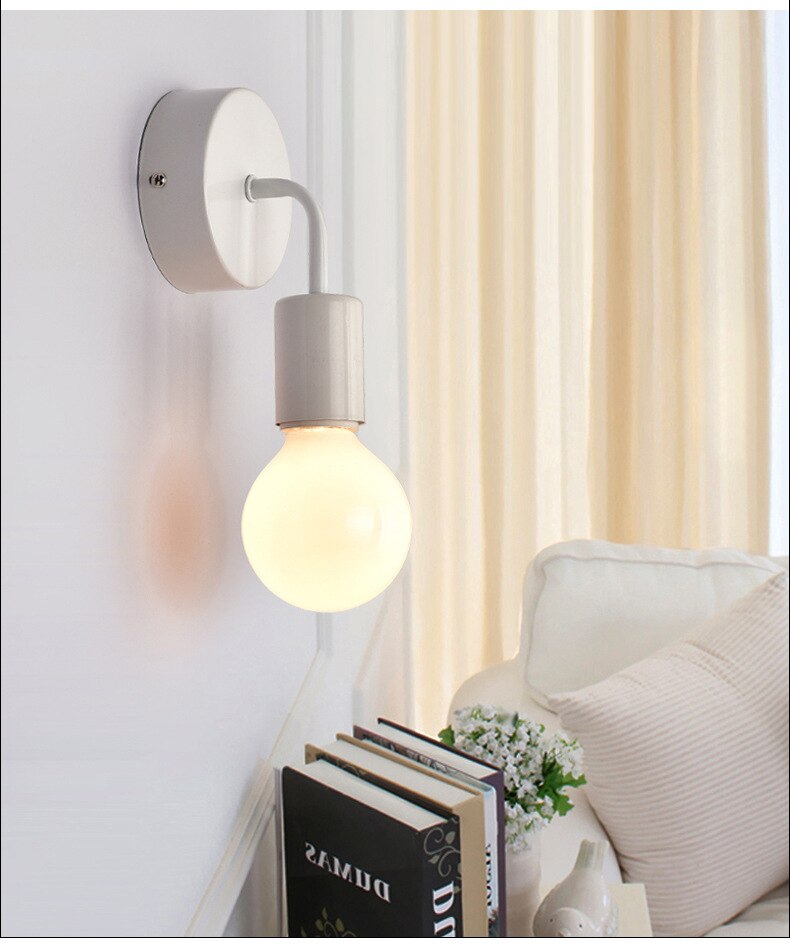 LED Antler Wall Lamp Iron Wooden Nordic Vintage Modern Bathroom Bedroom Living Room Bedside Stair Creative Home Lights E27 Black
