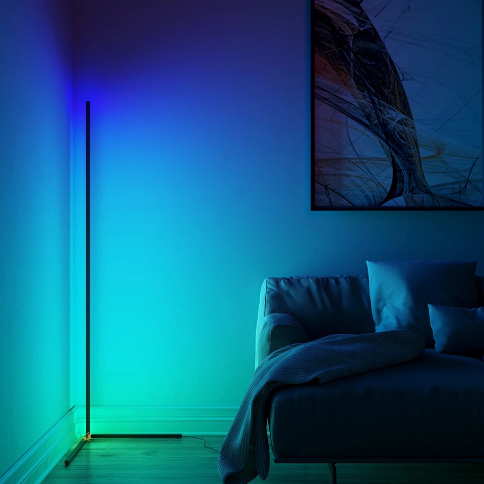 Modern Corner Floor Lamps Floor Lights Interior Atmosphere Lamp Colourful Bedroom Living Room Decoration Lighting Standing Lamp