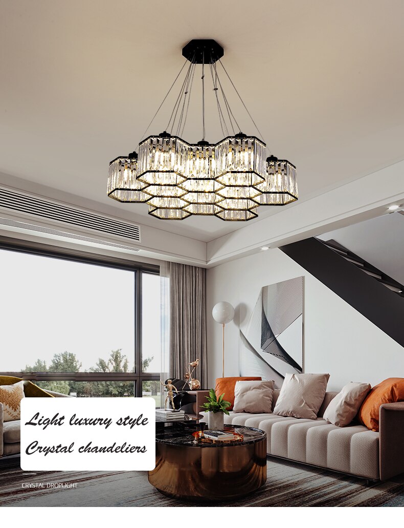 Modern Led Pendant Lights For Living room Loft Bedroom Crystal Shade Ceiling Pendant Lamp Dining room Light lampara colgante
