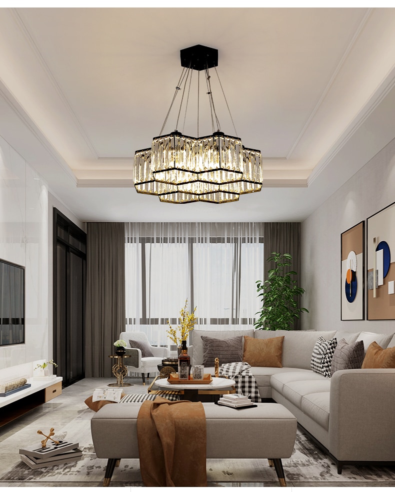 Modern Led Pendant Lights For Living room Loft Bedroom Crystal Shade Ceiling Pendant Lamp Dining room Light lampara colgante