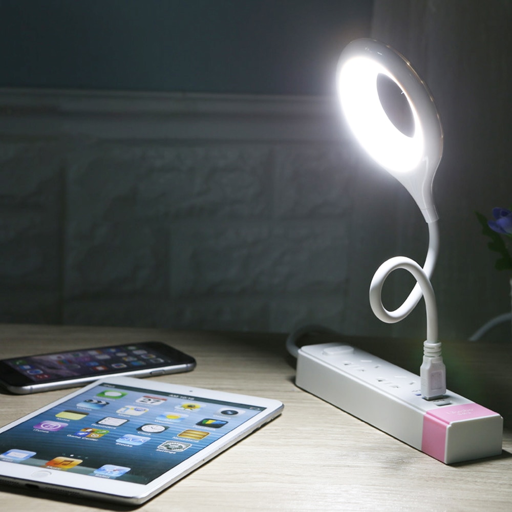 Table Lamp USB Socket Freely Foldable Portable LED Light No Flicker Soft Light Saving Energy Eye Protection Away From Myopia