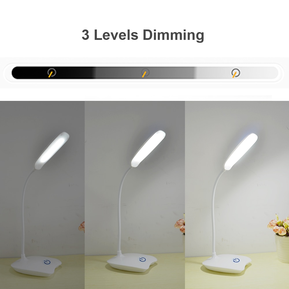 Table Lamp Rechargeable Desk Lamp Study Lamp Touch Switch Modern Table Lamp Flexible For Student Reading Study Desk Light