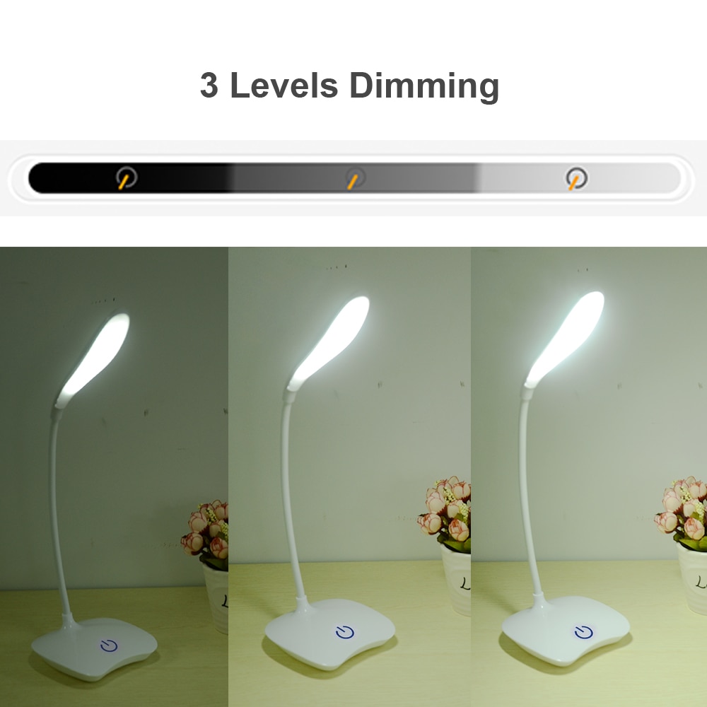 Table Lamp Rechargeable Desk Lamp Study Lamp Touch Switch Modern Table Lamp Flexible For Student Reading Study Desk Light