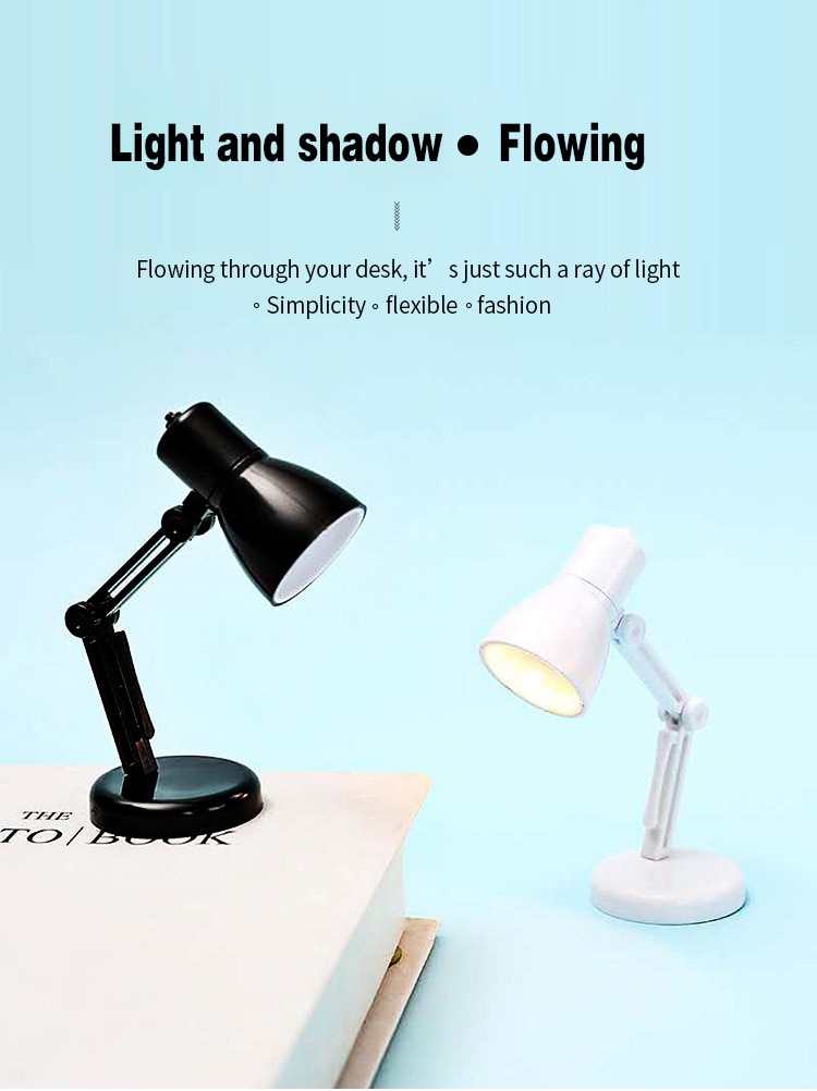 New Exotic Creative Small Book Lamp Bedroom Small Night Lamp Mini Book Clip Lamp Warm Light Eye Protection Table Lamp