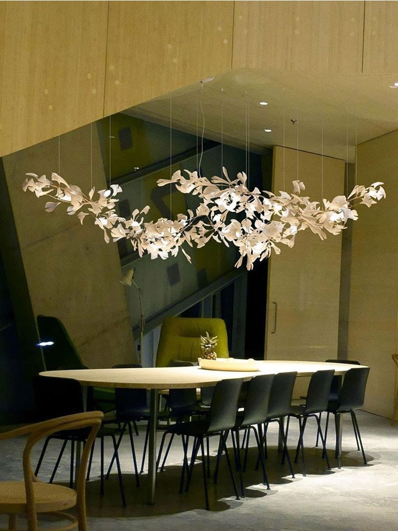 Modern Branches Chandeliers Light With Porcelain Leaves Interior Home Decor Luxury Chandelier Lighting Suspension hanging lamp