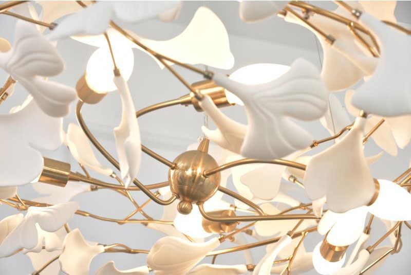 Modern Branches Chandeliers Light With Porcelain Leaves Interior Home Decor Luxury Chandelier Lighting Suspension hanging lamp