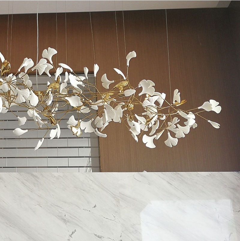 Modern Branches Chandeliers Light With Porcelain Leaves Interior Home Decor Luxury Chandelier Lighting Suspension hanging lamp