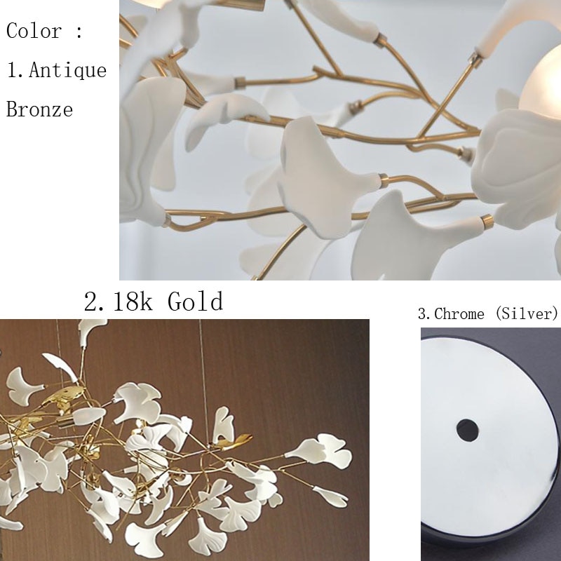 Modern Branches Chandeliers Light With Porcelain Leaves Interior Home Decor Luxury Chandelier Lighting Suspension hanging lamp