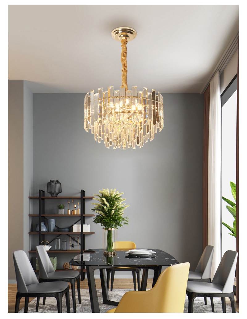 Led Crystal Chandelier Lighting Lights For Dining room Living room Round Ceiling deco Modern Chandeliers Lamp lustres de plafond