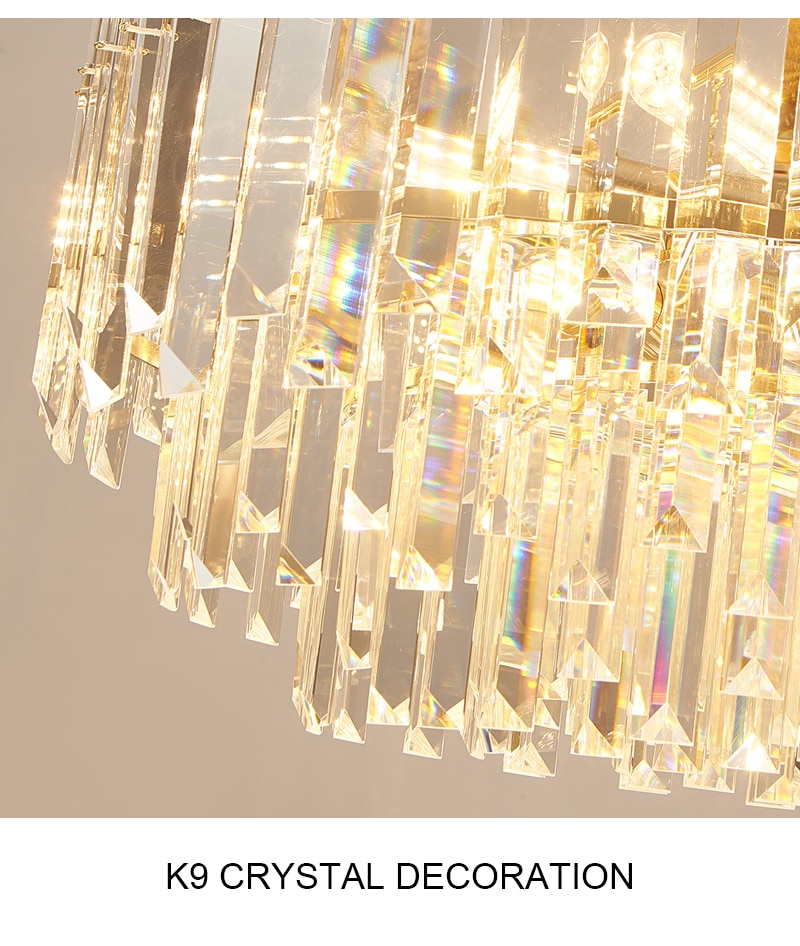 Led Crystal Chandelier Lighting Lights For Dining room Living room Round Ceiling deco Modern Chandeliers Lamp lustres de plafond