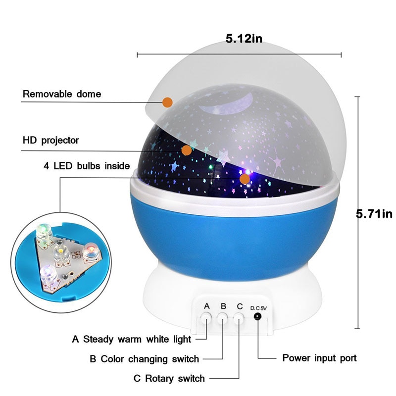 LED Starry Sky Projector Star Night Light Music Starry Water Wave LED Projector Light With Bluetooth Music Speaker Birthday Gift