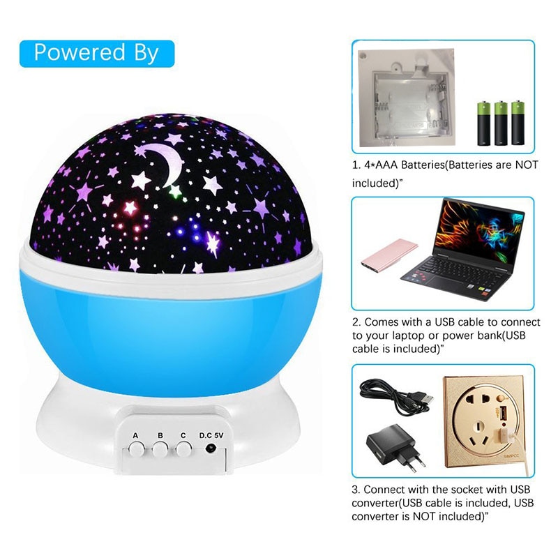 LED Starry Sky Projector Star Night Light Music Starry Water Wave LED Projector Light With Bluetooth Music Speaker Birthday Gift