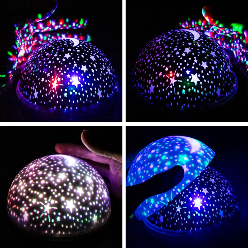 LED Starry Sky Projector Star Night Light Music Starry Water Wave LED Projector Light With Bluetooth Music Speaker Birthday Gift