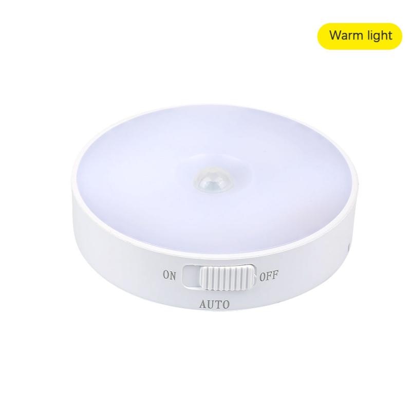 LED Motion Sensor Light Night Light USB Rechargeable Sensor Wireless Energy-saving Bedroom Cabinet Light Body Induction Lamp