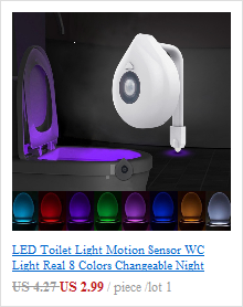 LED Toilet Seat Night Light Motion Sensor WC Light 8 Colors Changeable Lamp AAA Battery Powered Backlight for Toilet Bowl Child