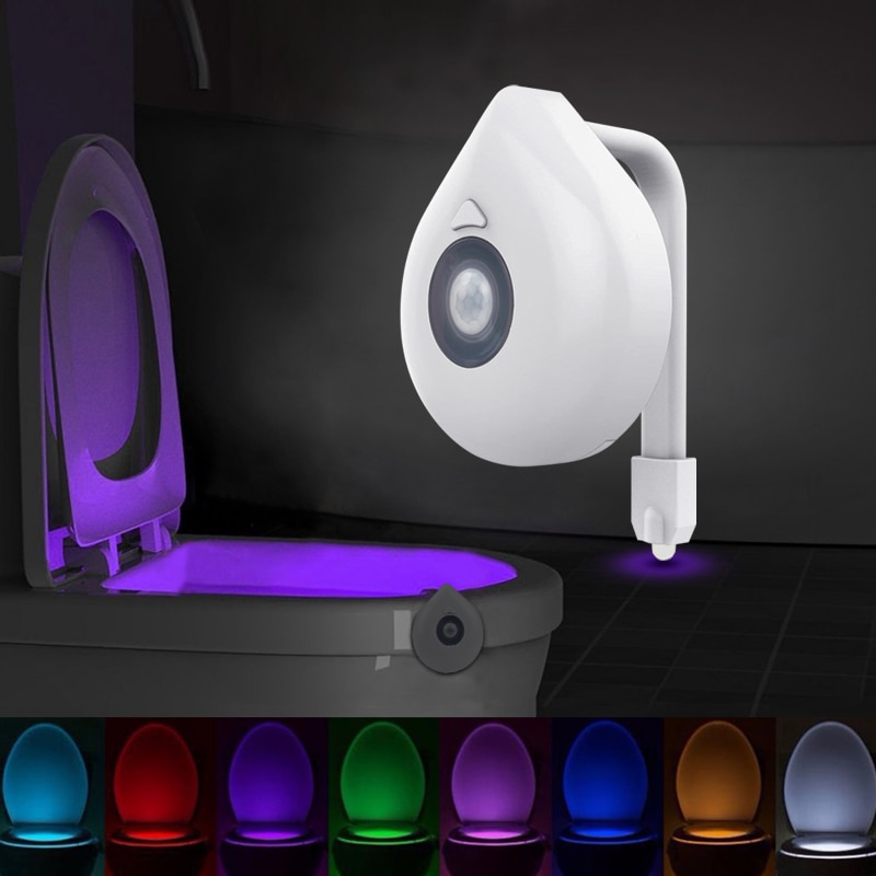 Details about   LED Toilet Seat Night Light Motion Sensor WC 8 Colors Changeable Lamp  Bowl 
