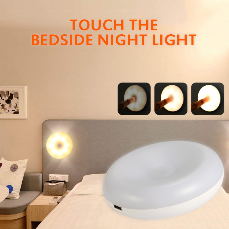 Touch Night Bedside Lamp Touch Control Lamp Mosquito Repellent Lamp Soft Light Eye Protection Cycle Charge Night Ночник