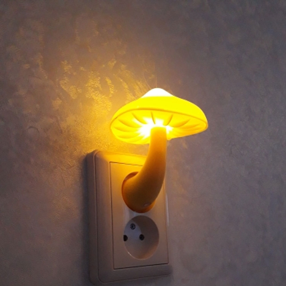 LED Night Light Plug In Motion Sensor Bedroom Bathroom Restroom Socket Lamp 