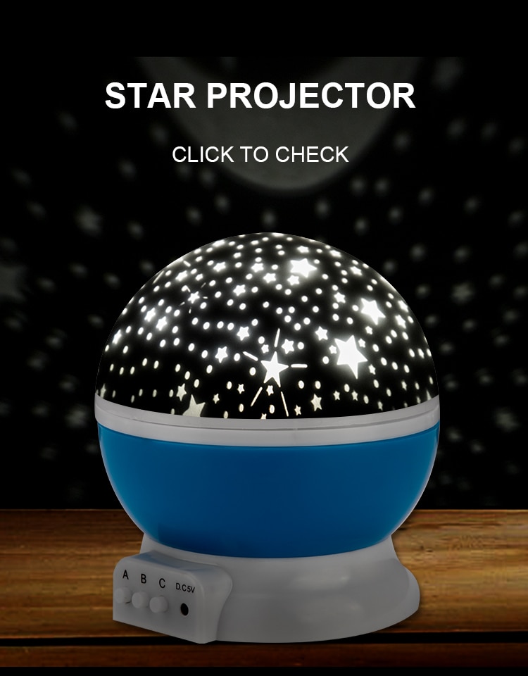 Sky Projector Star Moon Galaxy Night Light For Children Kids Bedroom Decor Projector Rotating Nursery Night Light LED Baby Lamp
