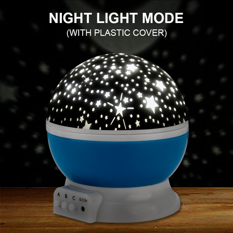 LED Projector Star Moon Galaxy Night Light For Children Kids Room Sky Rotating B 