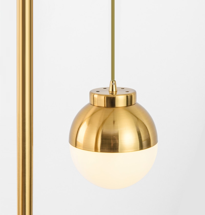 gold and white glass floor lamp E27 white glass metal gold finish design  big floor lamp