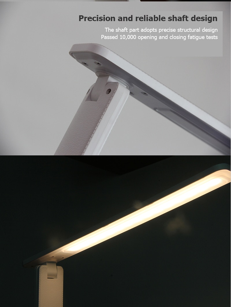 Modern Business Led Office Desk Lamp Touch Dimmable Foldable With Calendar Temperature Alarm Clock table Reading Light LAOPAO