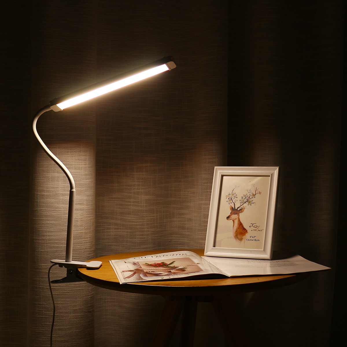 Magnifier Nail Beauty Light Tattoo Clip Light USB Table Lamp Flexo LED Desk Lamp Student Book Lights Study Lamp Reading Light