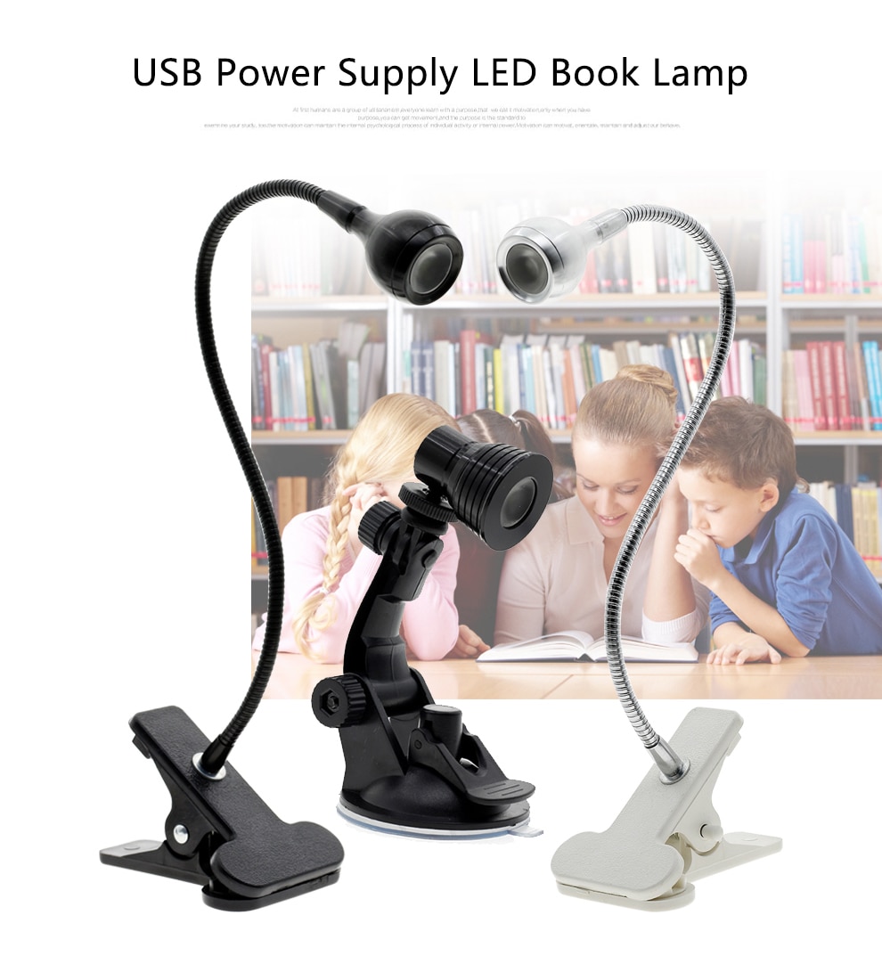 LED Desk Lamp with Clip 1W Flexible LED Reading Book Lamp USB Power Supply LED Night lights