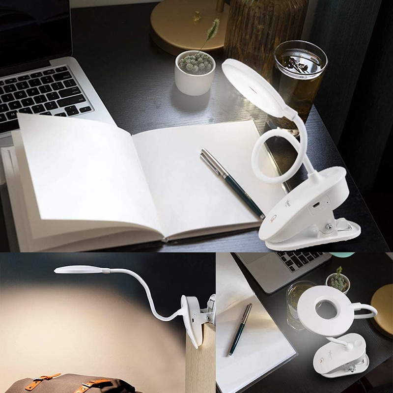 Flexo Table Lamp Led Desk Lamp Touch Clip Study Lamps Usb Table Light Rechargeable Night Light Clip-on Touch Sensor Table Lamps