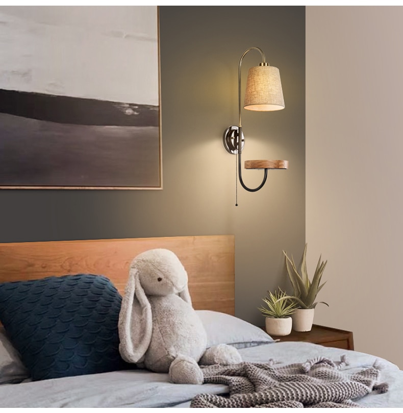 Modern Sconce Wall Lamp With USB  Bedroom Bedside Reading LED Wall Lights Home Indoor Wall Wall Fixture