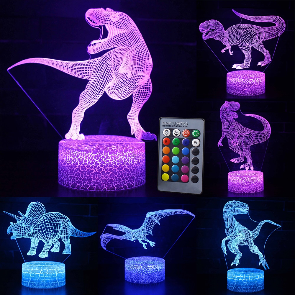 Desktop Bedside 3D LED Night Light Dinosaur series Gift Desktop Decoration Remote & Touch Control  Kids LED Table Desk Lamp  D30