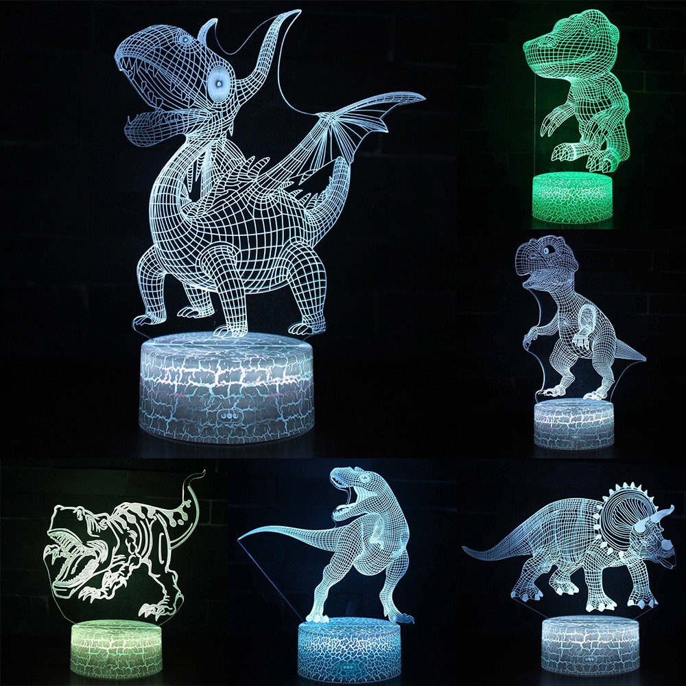 Desktop Bedside 3D LED Night Light Dinosaur series Gift Desktop Decoration Remote & Touch Control  Kids LED Table Desk Lamp  D30