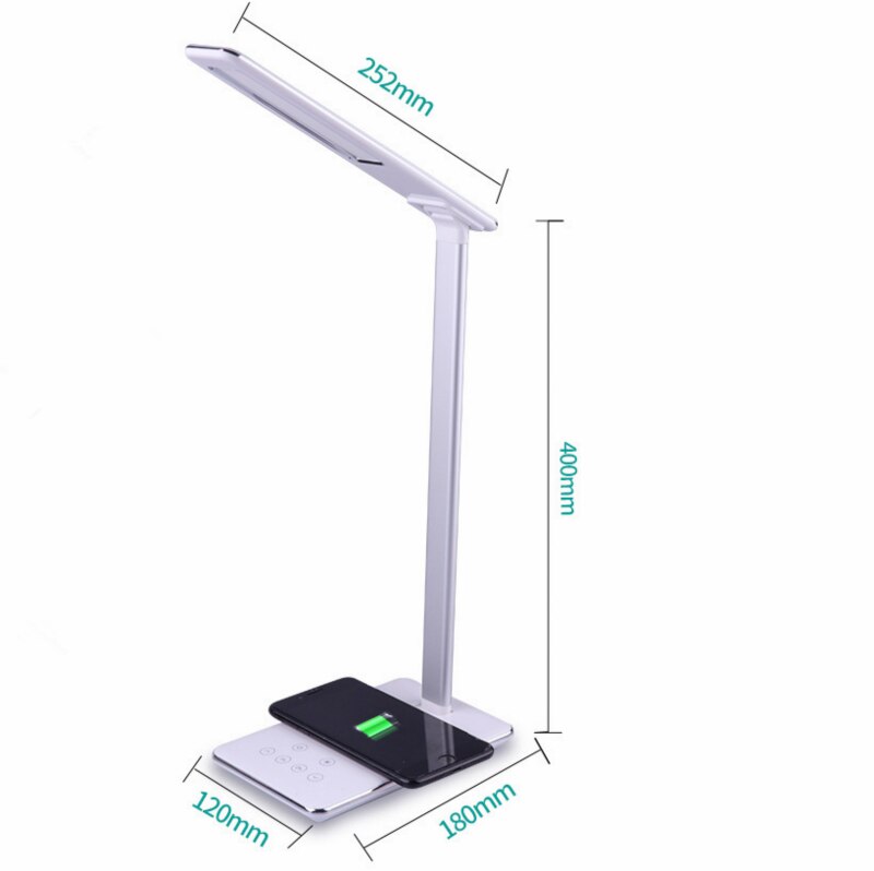 New Multi-function LED Table Lamp Foldable 4 Color Temperature Book Light Mobile Phone Wireless Smart Charging USB Output