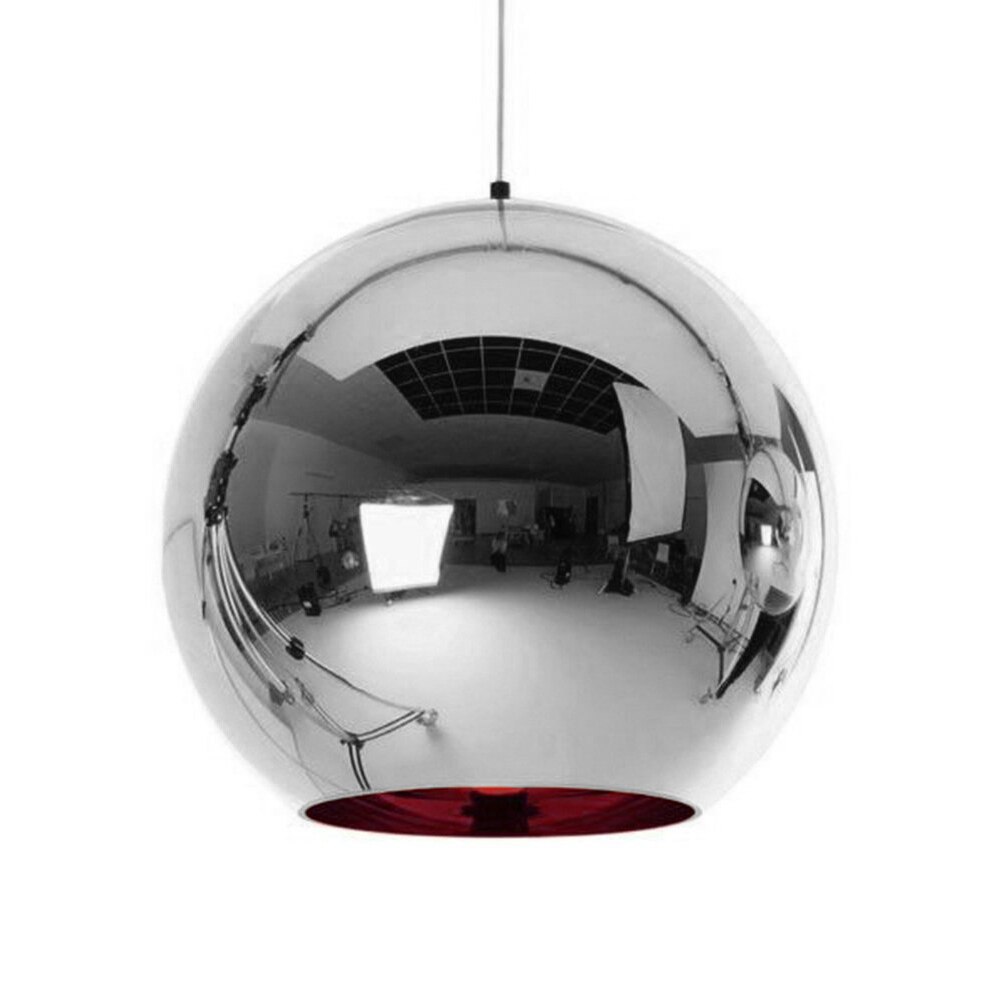 Copper Glass Ball Pendant Lighting Globe Lustre Pendant Lights Mirror Hanging Lamp Kitchen Home Decor  Industrial Lamp Luminaire