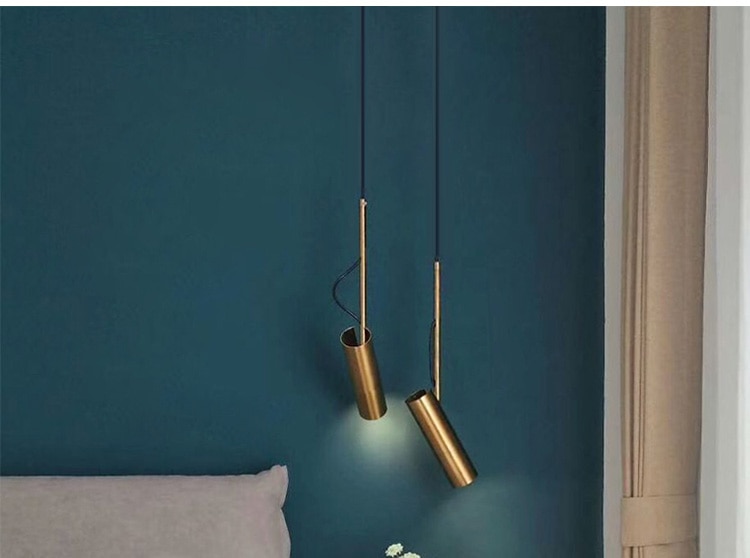 Modern LED Hanging Lamp For Dining Room Brass Pendant Lights Restaurant Fixture Bedroom Study Office Decoration Lustre