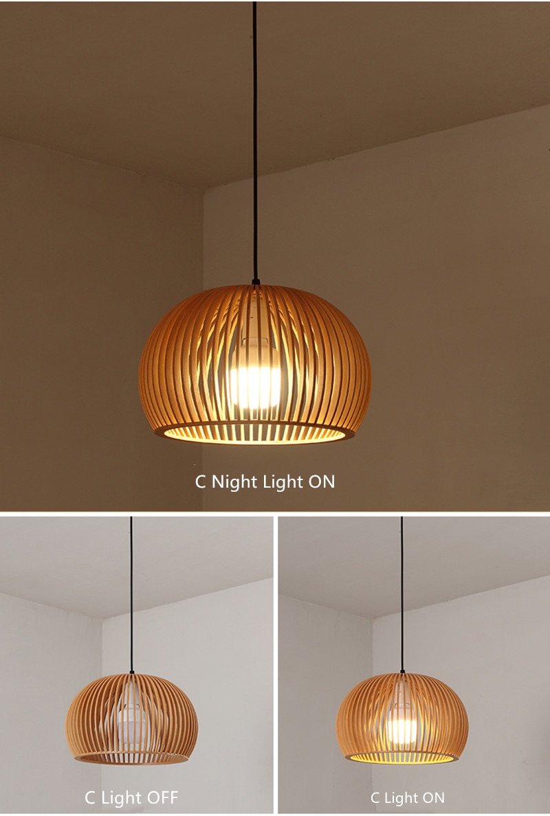 Hand-made wooden birdcage Pendant Lamp Netherlands home decoration E27 pendant light indoor led lighting for dining room bar