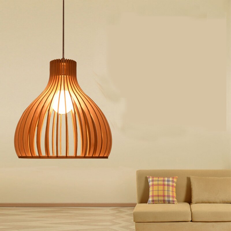 Hand-made wooden birdcage Pendant Lamp Netherlands home decoration E27 pendant light indoor led lighting for dining room bar