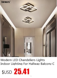 Modern LED Chandeliers Lights Indoor Lighting For Hallway Balcony Corridor Bedroom White Black Indoor Lamps Lustre AC 90-260V