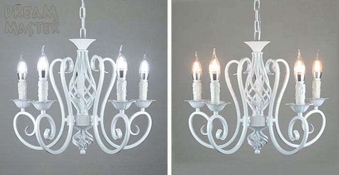 White Nordic Chandelier Wrough Iron lustre lamp For Living Room 220V 110V dining room bedroom Foyer Chandelier Lighting