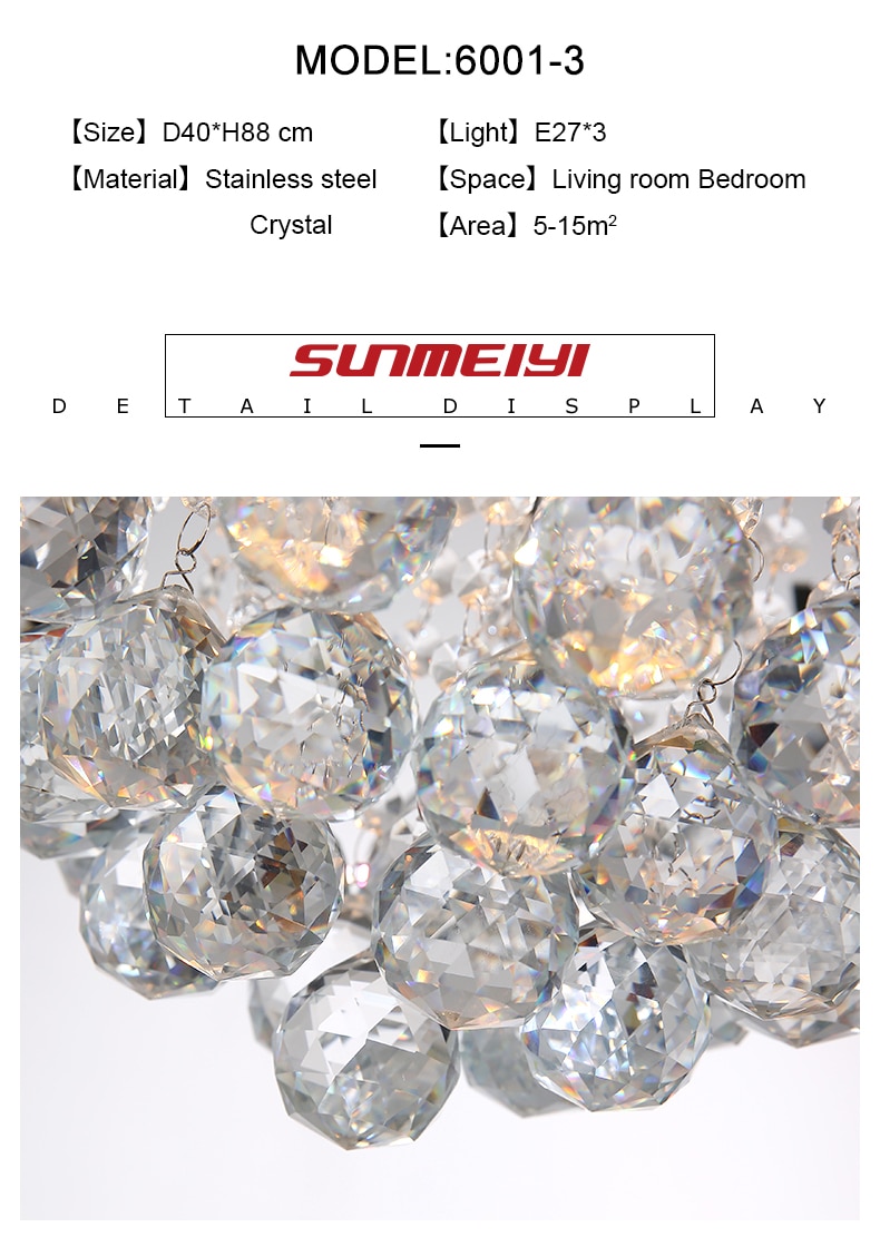 2020 Luxury Crystal Chandelier Living Room Lamp lustres de cristal indoor Lights Crystal Pendants For Chandeliers Free shipping