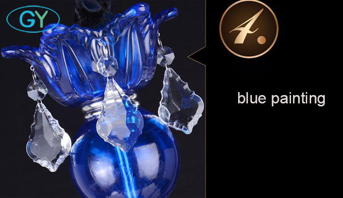 European Chandelier Blue Color Crystal Light Living Room Bedroom Light Clothing Shop Cafe KTV Lustres Chandelier fixture