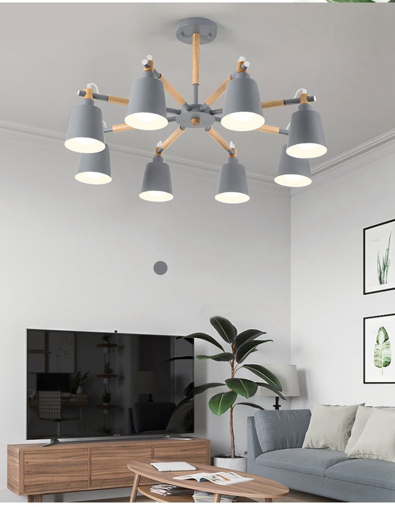 Nordic Macaron Chandelier Modern LED Chandelier for Living Room Loft Indoor Suspendsion Chandelier Lighting Indoor Lighting
