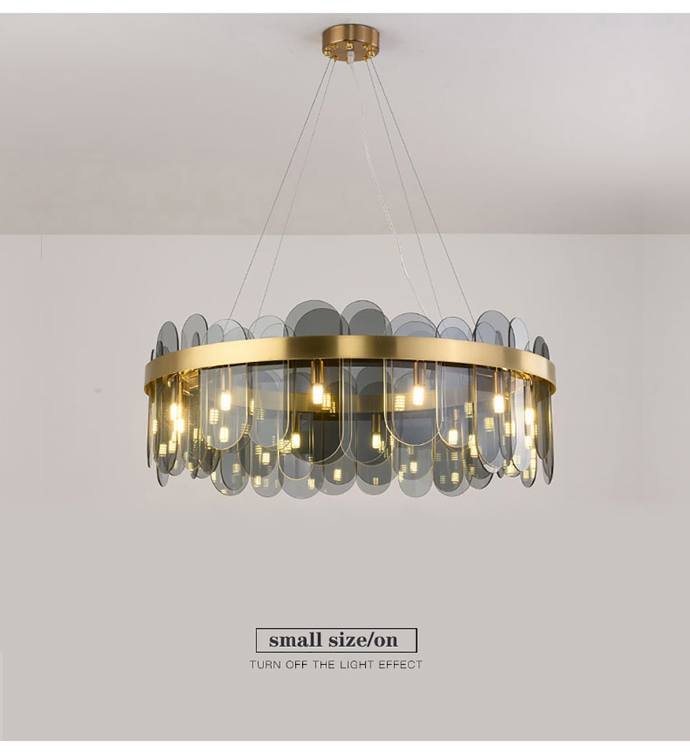 g9 LED Postmodern Round Stainless Steel Golden Designer Chandelier Lighting Lustre Suspension Luminaire Lampen For Dinning Room