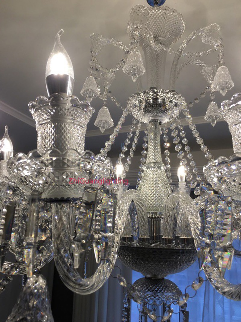 Black Crystal Chandelier Lighting luxury hotel chandeliers for Dining Room Black Chandelier Lamps glass crystals for chandeliers