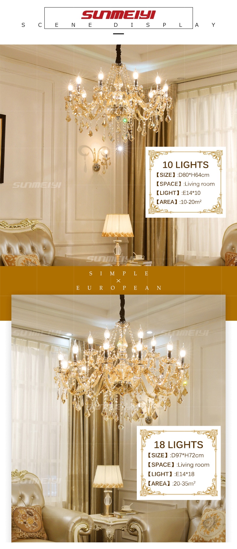 Modern Crystal Chandeliers Home Lighting lustres de cristal Decoration Luxury Candle Chandelier Pendants Living Room Indoor Lamp